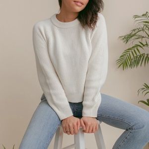 cozy cream knit sweater (eco friendly!)